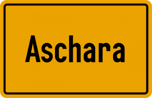 Ortsschild Aschara