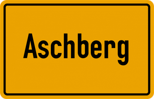 Ortsschild Aschberg