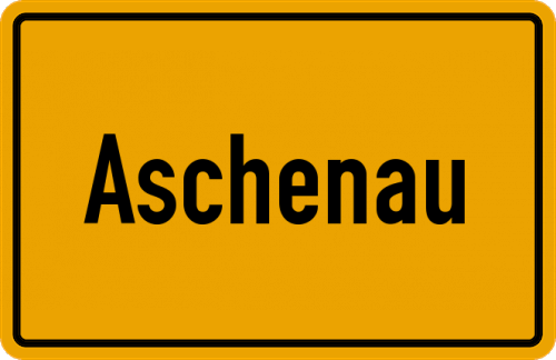 Ortsschild Aschenau