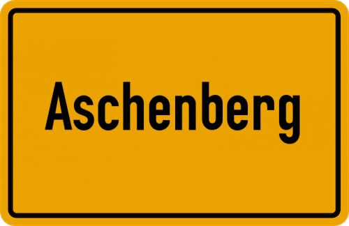 Ortsschild Aschenberg