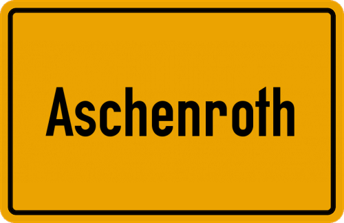 Ortsschild Aschenroth