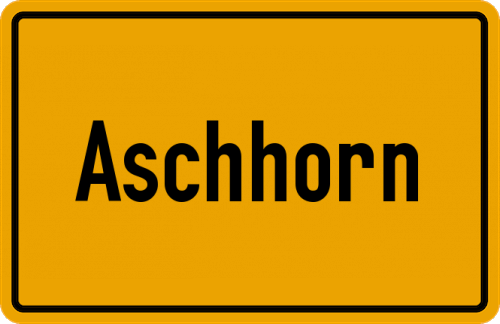 Ortsschild Aschhorn