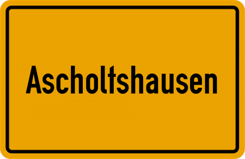 Ortsschild Ascholtshausen