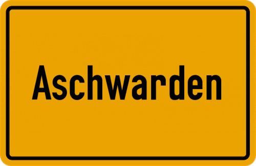 Ortsschild Aschwarden