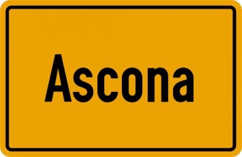 Ortsschild Ascona