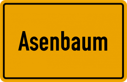 Ortsschild Asenbaum