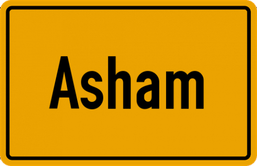 Ortsschild Asham