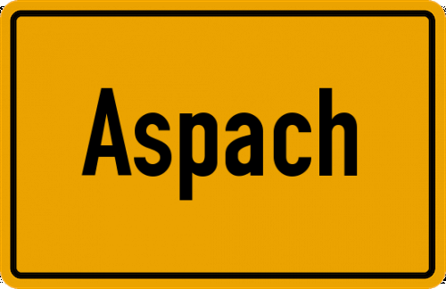 Ortsschild Aspach