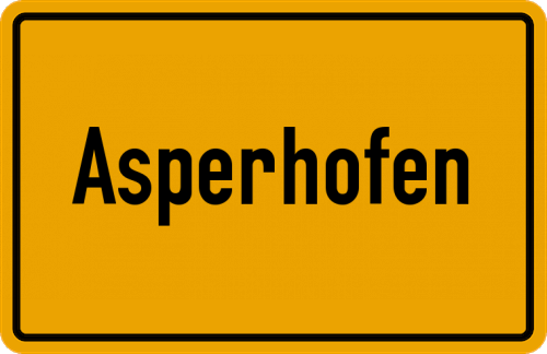 Ortsschild Asperhofen