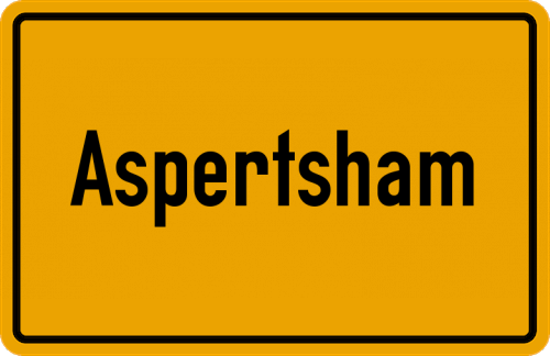 Ortsschild Aspertsham