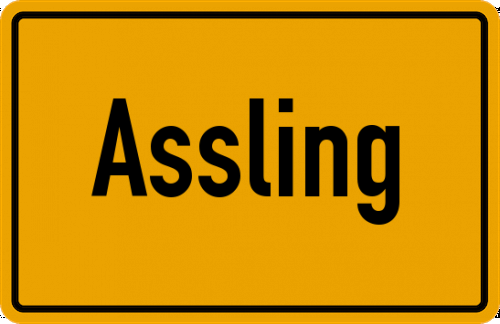 Ortsschild Assling