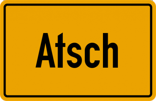 Ortsschild Atsch, Rheinland