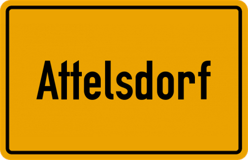 Ortsschild Attelsdorf