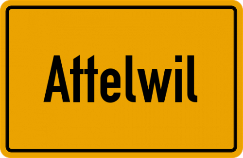 Ortsschild Attelwil