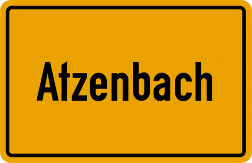 Ortsschild Atzenbach