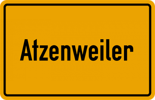 Ortsschild Atzenweiler