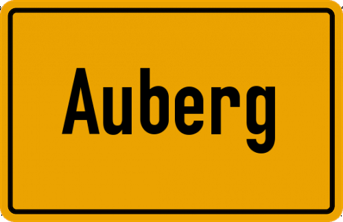 Ortsschild Auberg