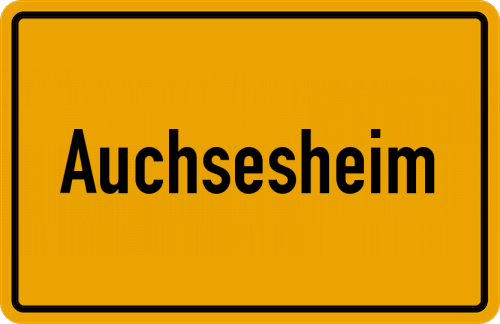 Ortsschild Auchsesheim