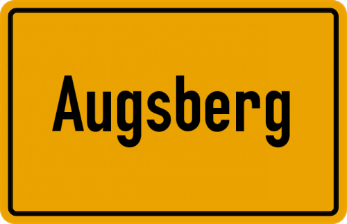Ortsschild Augsberg