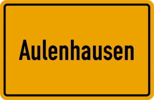 Ortsschild Aulenhausen