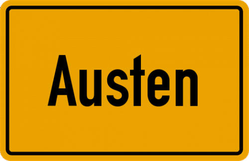 Ortsschild Austen