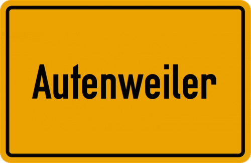 Ortsschild Autenweiler