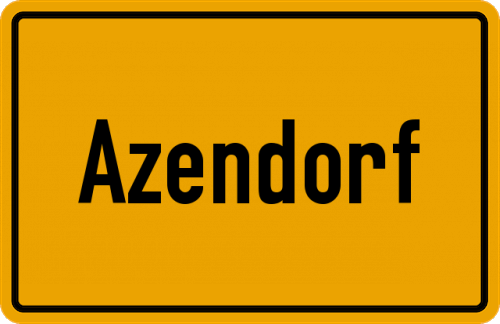 Ortsschild Azendorf, Oberfranken