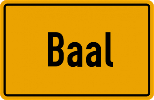 Ortsschild Baal, Kreis Erkelenz