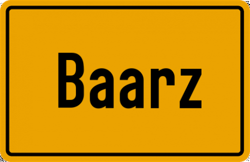 Ortsschild Baarz