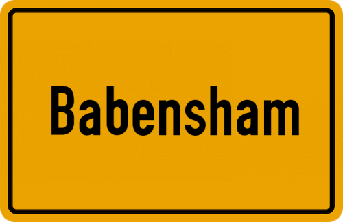 Ortsschild Babensham