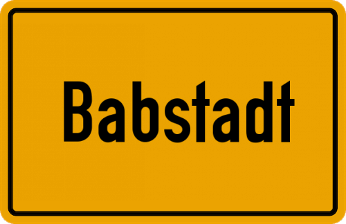 Ortsschild Babstadt