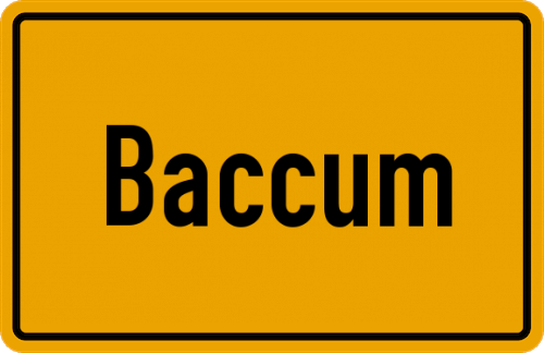 Ortsschild Baccum