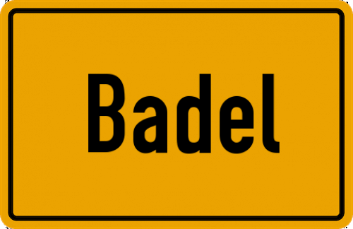 Ortsschild Badel