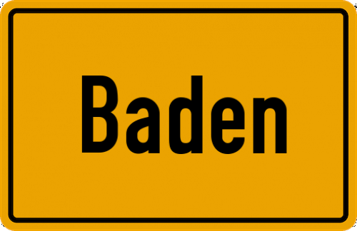 Ortsschild Baden
