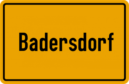 Ortsschild Badersdorf