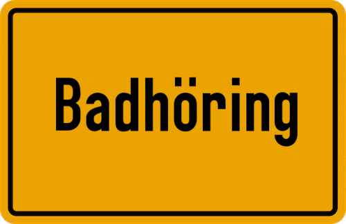 Ortsschild Badhöring, Salzach