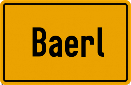 Ortsschild Baerl
