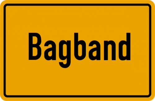 Ortsschild Bagband, Ostfriesland