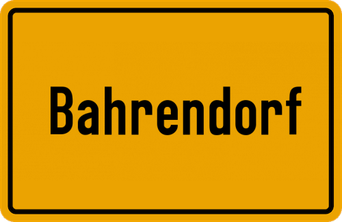 Ortsschild Bahrendorf