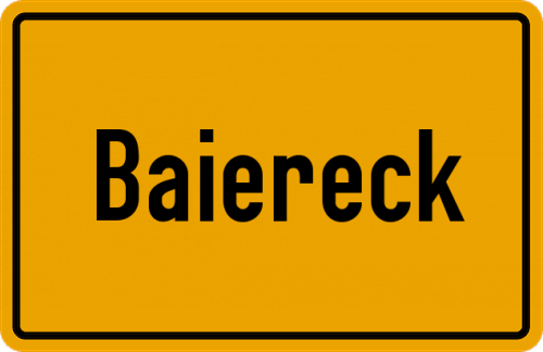 Ortsschild Baiereck