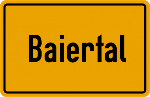 Ortsschild Baiertal