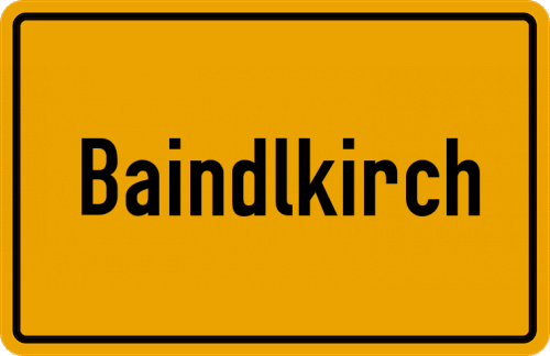 Ortsschild Baindlkirch