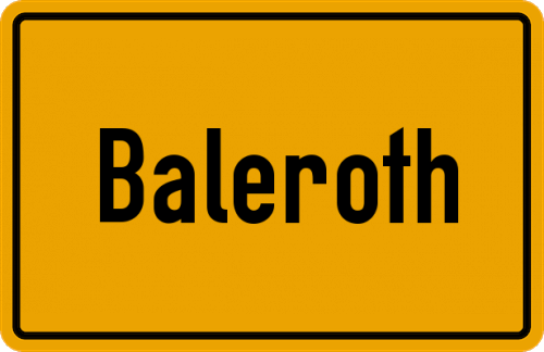 Ortsschild Baleroth