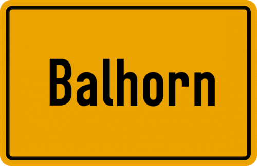 Ortsschild Balhorn