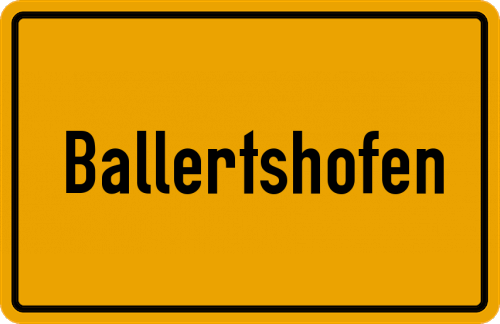 Ortsschild Ballertshofen