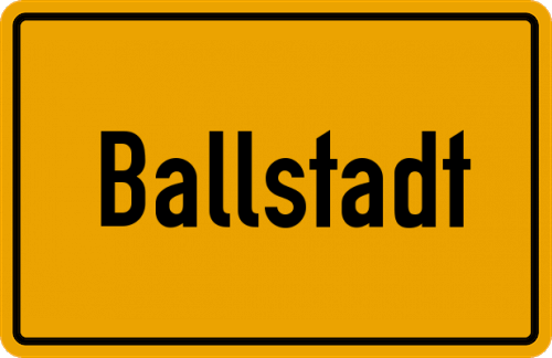 Ortsschild Ballstadt