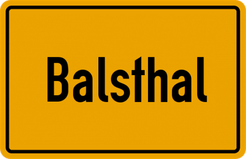 Ortsschild Balsthal