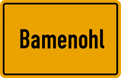 Ortsschild Bamenohl