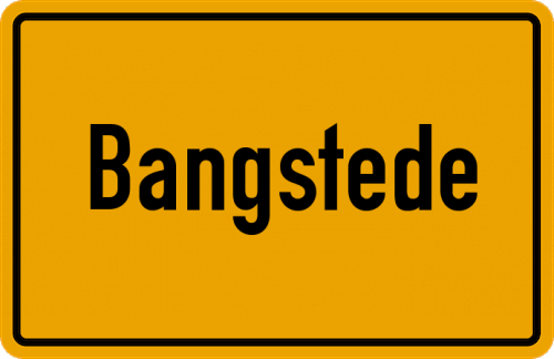 Ortsschild Bangstede, Ostfriesland