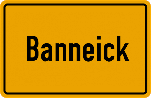 Ortsschild Banneick
